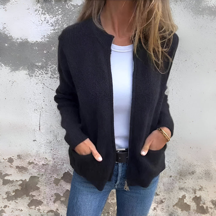 Marcia™ | Cozy Zip-Up Knit Cardigan