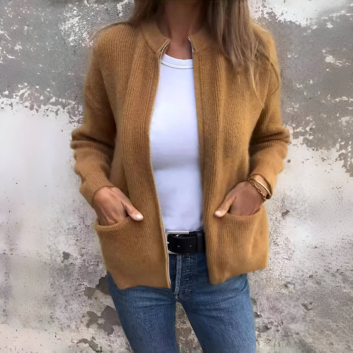 Marcia™ | Cozy Zip-Up Knit Cardigan