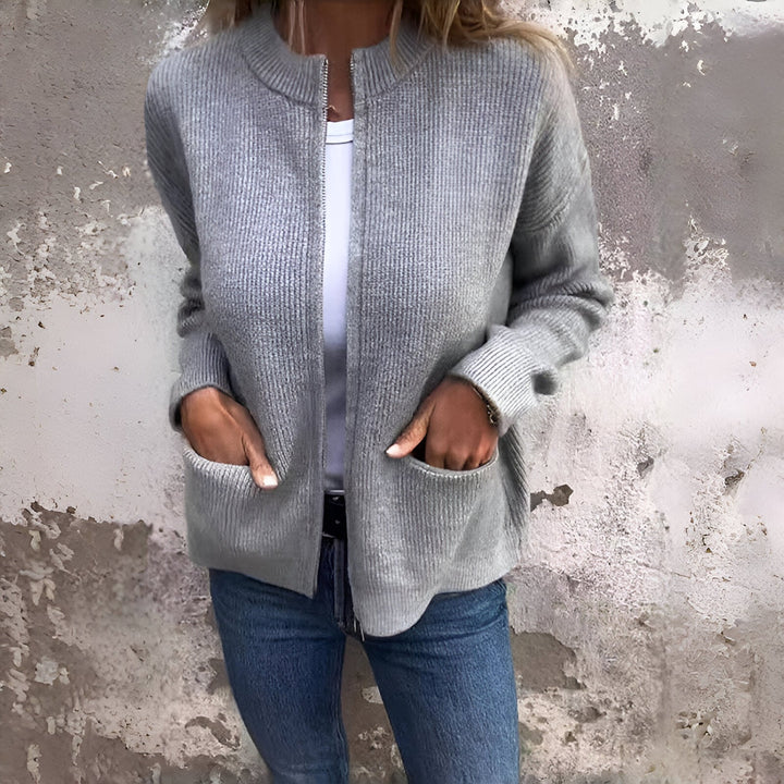 Marcia™ | Cozy Zip-Up Knit Cardigan